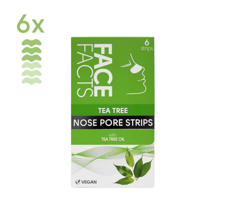 Face Facts Tea Tree Nose Pore Strips - 6 Strips