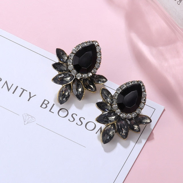 POXAM New Korean Statement Earrings for women Black Cute Arcylic Geometric Dangle Drop Gold Earings Brincos 2020 Fashion Jewelry - Allofbeauty