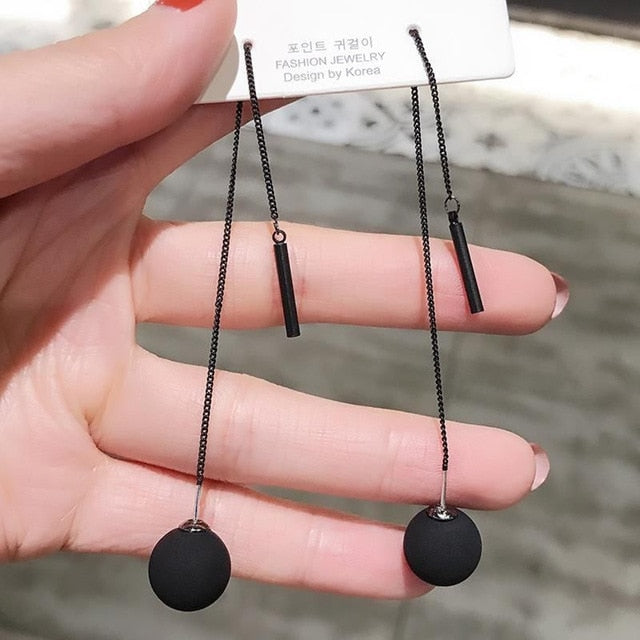 Trend Simulation Pearl Long Earrings Female Moon Star Flower Rhinestone Wedding Pendant Earrings Fashion Korean Jewelry Earrings - Allofbeauty