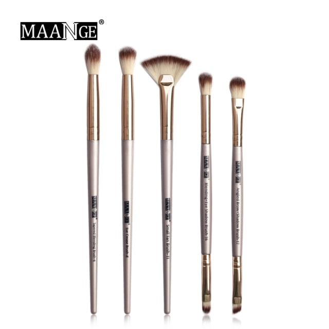 MAANGE Pro 3/5/12 Pcs Makeup Brushes Set Eyeshadow Eyeliner Eyelash Eyebrow Brush Beauty Make up Blending Tools Maquiagem - Allofbeauty
