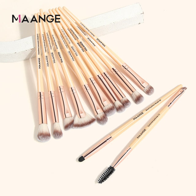 MAANGE Pro 3/5/12 Pcs Makeup Brushes Set Eyeshadow Eyeliner Eyelash Eyebrow Brush Beauty Make up Blending Tools Maquiagem - Allofbeauty